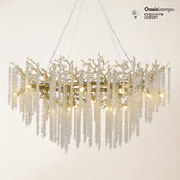 Snow Tree Branch Chandelier 47''D#Color_Brass
